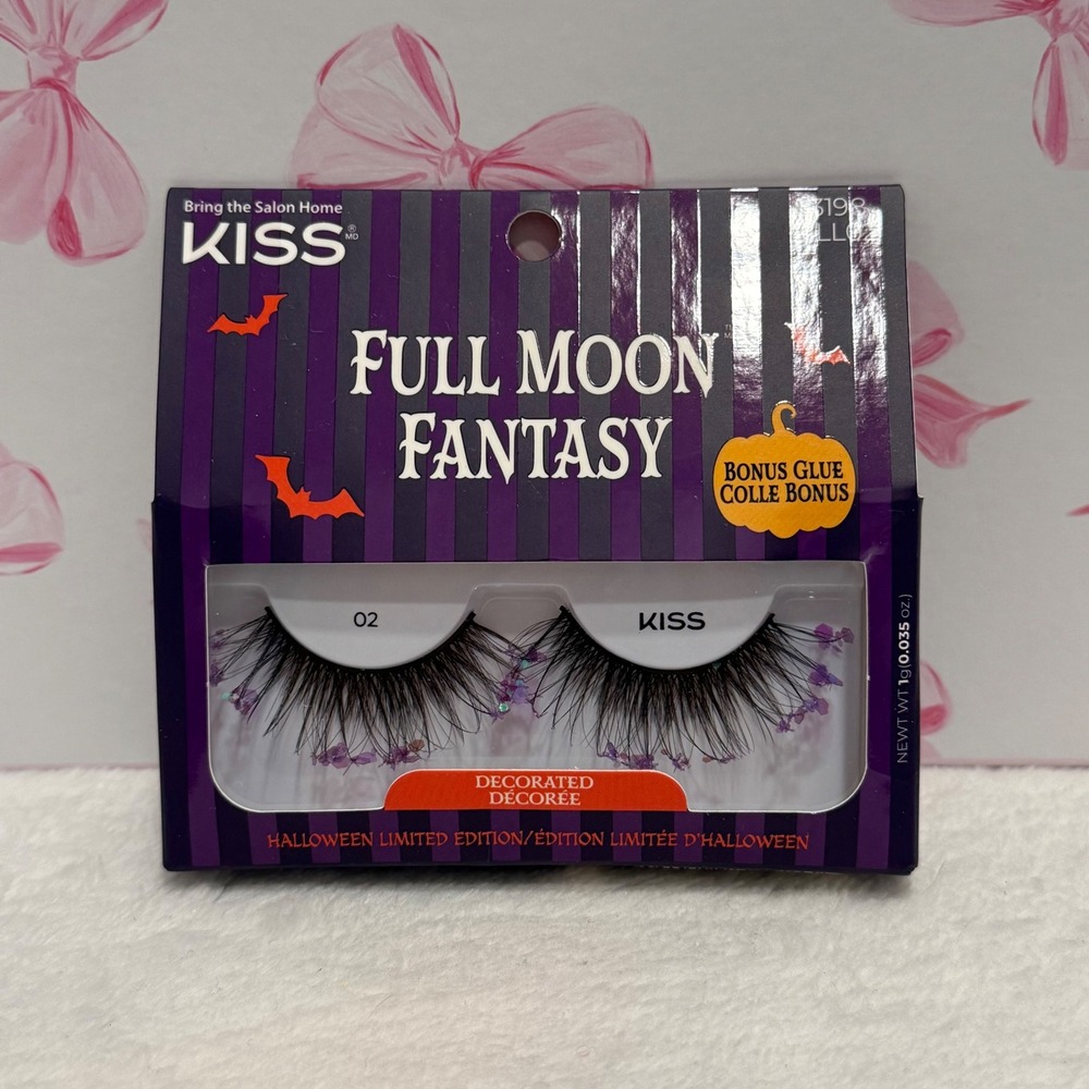 KISS Full Moon Fantasy Lashes Halloween Limited Edition Decorative w/ Bonus Glue